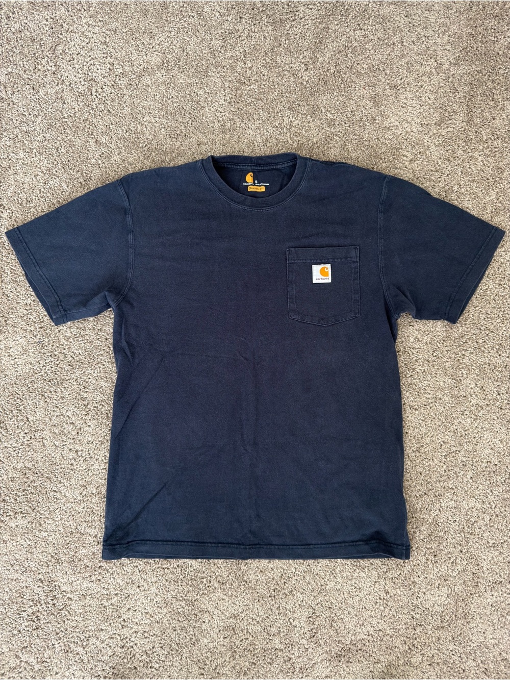 Carhartt Navy Short Sleeve Pocket Tee